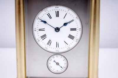 Lot 448 - French grand sonnerie carriage alarm clock, made for the Chinese market