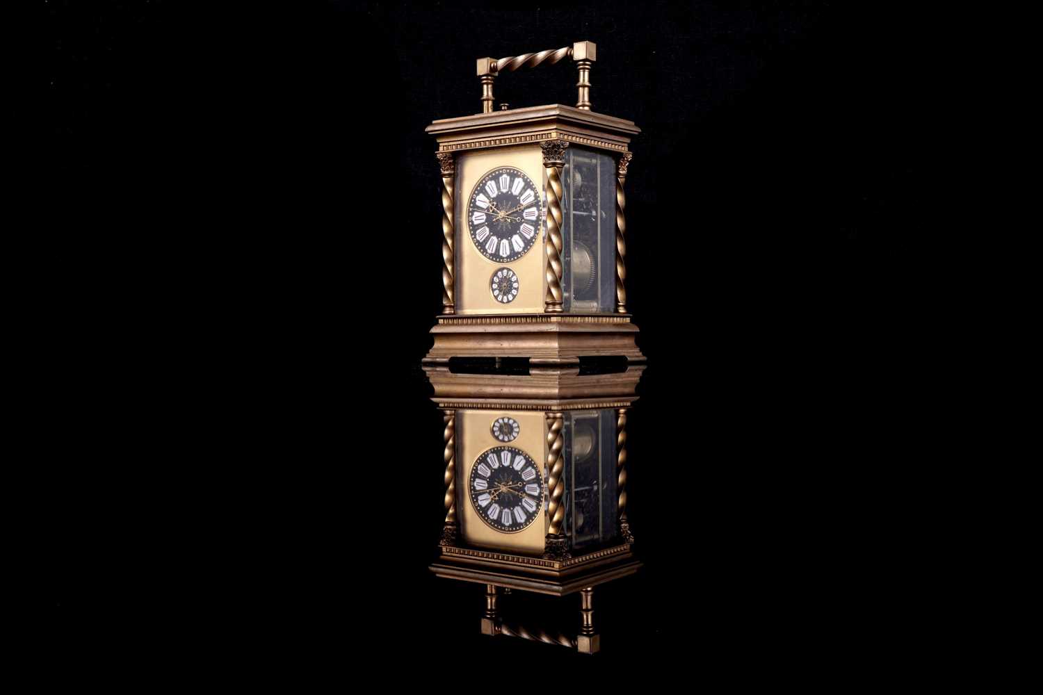 Lot 450 - French carriage clock with alarm, made for the Chinese market