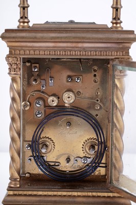 Lot 450 - French carriage clock with alarm, made for the Chinese market