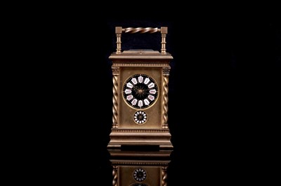 Lot 450 - French carriage clock with alarm, made for the Chinese market