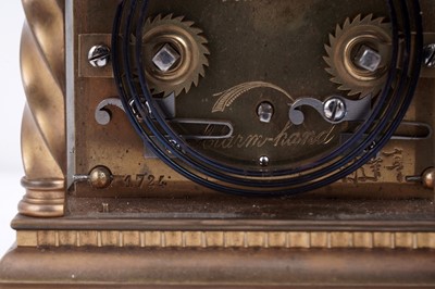 Lot 450 - French carriage clock with alarm, made for the Chinese market