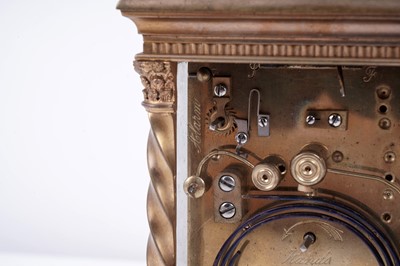 Lot 450 - French carriage clock with alarm, made for the Chinese market