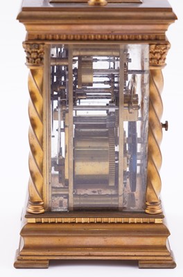 Lot 450 - French carriage clock with alarm, made for the Chinese market