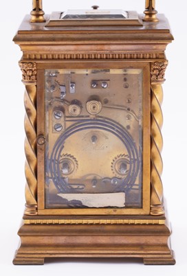Lot 450 - French carriage clock with alarm, made for the Chinese market