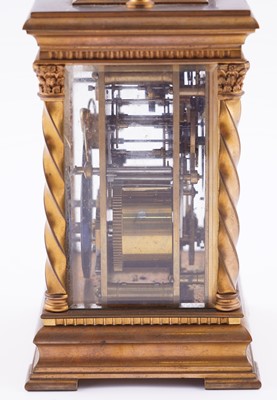 Lot 450 - French carriage clock with alarm, made for the Chinese market