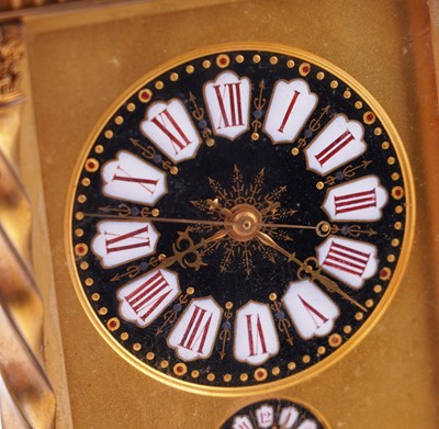 Lot 450 - French carriage clock with alarm, made for the Chinese market