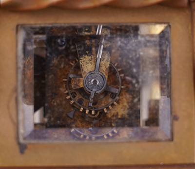 Lot 450 - French carriage clock with alarm, made for the Chinese market