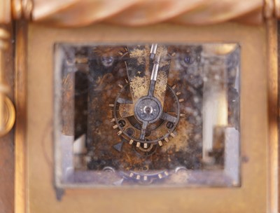 Lot 450 - French carriage clock with alarm, made for the Chinese market