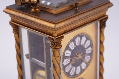 Lot 450 - French carriage clock with alarm, made for the Chinese market