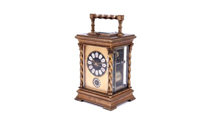Lot 450 - French carriage clock with alarm, made for the Chinese market