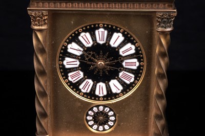 Lot 450 - French carriage clock with alarm, made for the Chinese market