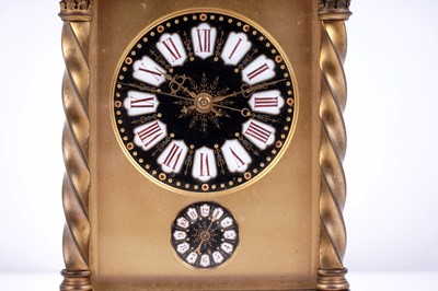 Lot 450 - French carriage clock with alarm, made for the Chinese market