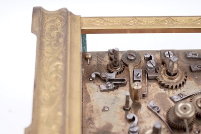 Lot 451 - French repeating alarm carriage clock retailed by Vrard & Co, made for the Chinese market