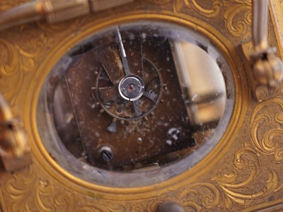 Lot 451 - French repeating alarm carriage clock retailed by Vrard & Co, made for the Chinese market