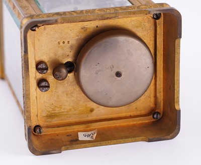 Lot 451 - French repeating alarm carriage clock retailed by Vrard & Co, made for the Chinese market