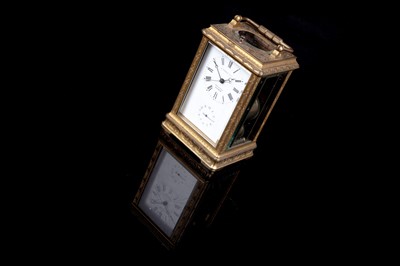 Lot 451 - French repeating alarm carriage clock retailed by Vrard & Co, made for the Chinese market