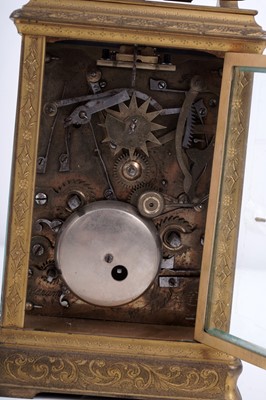 Lot 451 - French repeating alarm carriage clock retailed by Vrard & Co, made for the Chinese market