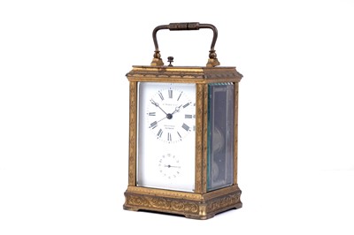 Lot 451 - French repeating alarm carriage clock retailed by Vrard & Co, made for the Chinese market