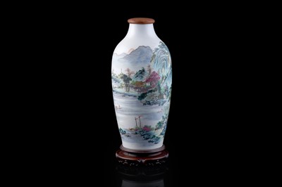 Lot 320 - A Chinese landscape vase