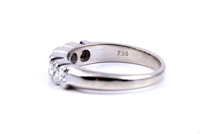 Lot 18 - A diamond five-stone half-hoop eternity ring