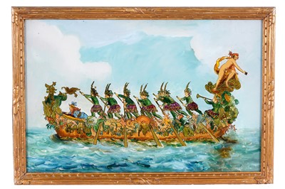 Lot Manner of Dora Carrington - Rococo Gondola | reverse painted