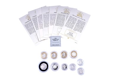 Lot 132 - A selection of Queen Elizabeth II silver proof coins; and two 1986 coins