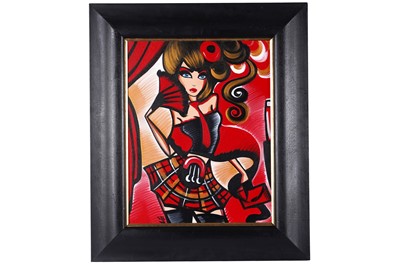 Lot 55 - Laettia Guilbaud - Tartan Goddess | oil