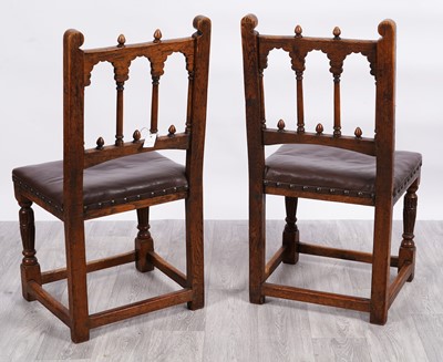 Lot 84 - A set of six 20th-century reproduction Jacobean-style dining chairs