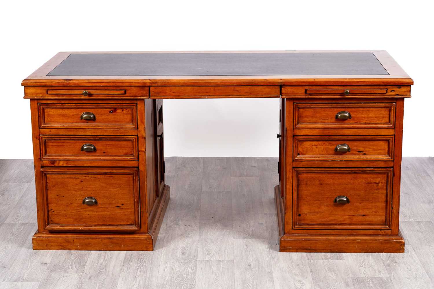 Lot 88 - A Barker and Stonehouse eastern pine pedestal desk