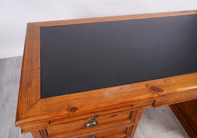 Lot 88 - A Barker and Stonehouse eastern pine pedestal desk