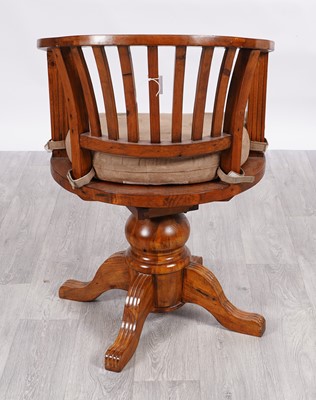 Lot 89 - A Barker and Stonehouse reclaimed wooden office chair