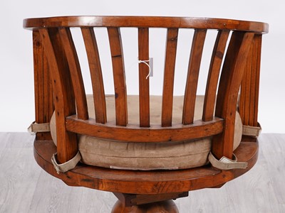 Lot 89 - A Barker and Stonehouse reclaimed wooden office chair
