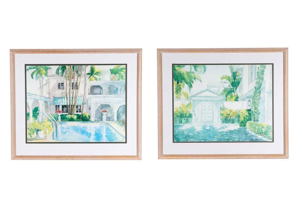 Lot 171 - Elyse – A pair of Mediterranean scenes | watercolour