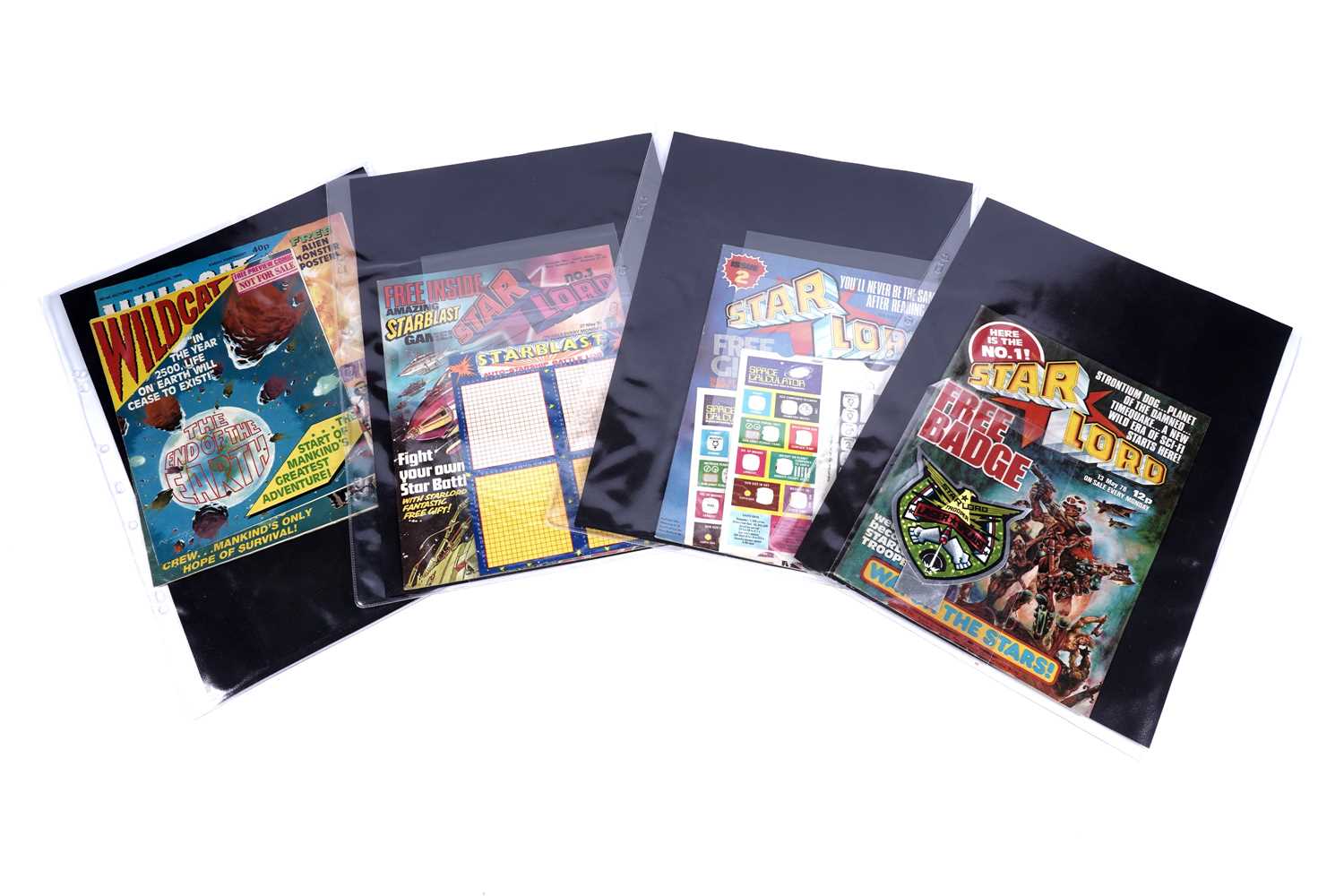 Lot 130 - Star Lord No’s. 1, 2, and 3; and Wildcat No. 1, all with giveaways