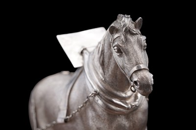 Lot 96 - A presentation group of Victorian silver peasant farm worker figures and farm animals