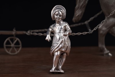 Lot 96 - A presentation group of Victorian silver peasant farm worker figures and farm animals