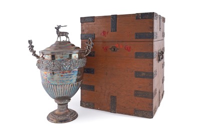 Lot 97 - A Victorian Regimental silver cup and cover