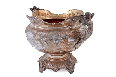 Lot 99 - An Edwardian large silver presentation cup on a domed base