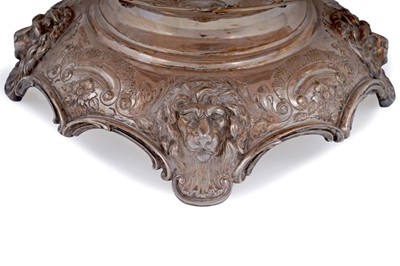Lot 99 - An Edwardian large silver presentation cup on a domed base