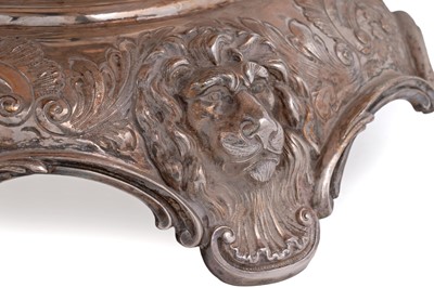 Lot 99 - An Edwardian large silver presentation cup on a domed base