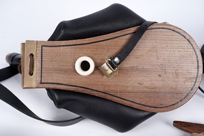 Lot 38 - Four sets of bellows; and a flute