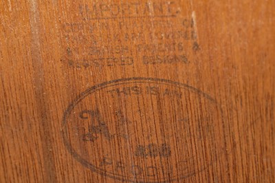 Lot 90 - A mid-Century oak pedestal desk