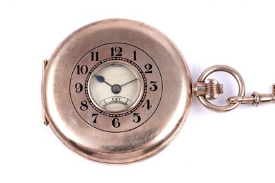 Lot 436 - Zenith for Reid & Sons: a 9ct yellow gold cased half-hunter pocket watch