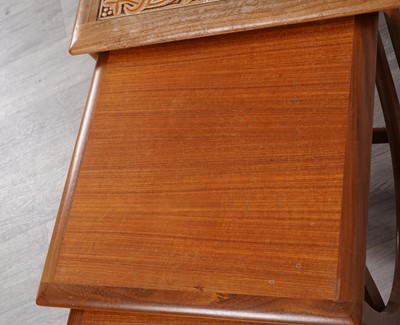 Lot 112 - G-Plan: a teak nest of three 'Astro' tables