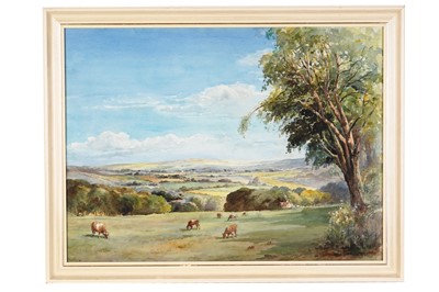 Lot 2 - William Fergie - A landscape with Cattle | watercolour