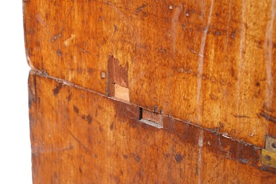 Lot 604 - A 19th Century brass bound campaign chest of drawers