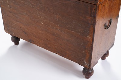 Lot 604 - A 19th Century brass bound campaign chest of drawers