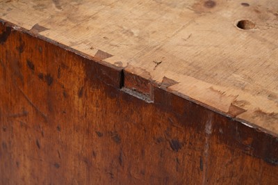 Lot 604 - A 19th Century brass bound campaign chest of drawers