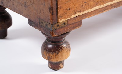 Lot 604 - A 19th Century brass bound campaign chest of drawers