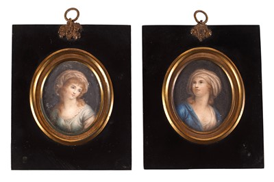 Lot 21 - British School - A pair of portrait miniatures | watercolour